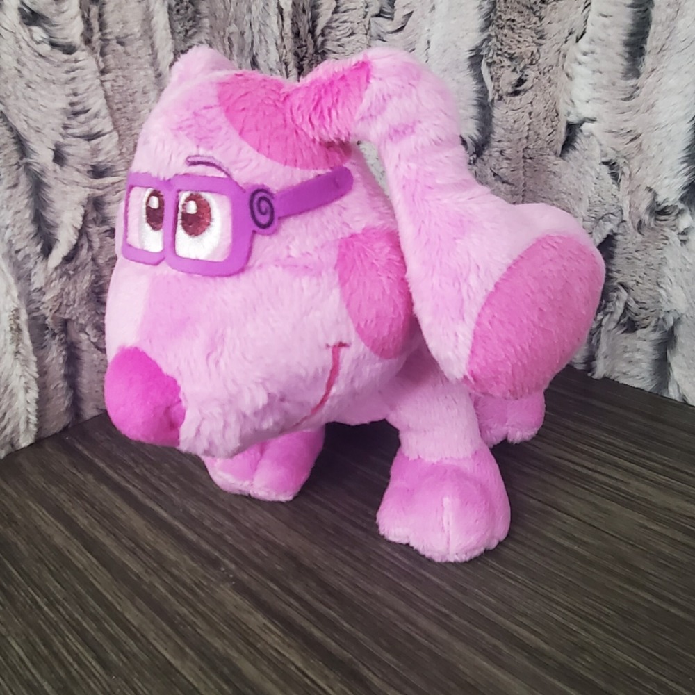 Blue's Clues & You Magenta Pink Dog 6" Plush W/‎ Glasses 2020 Viacom
